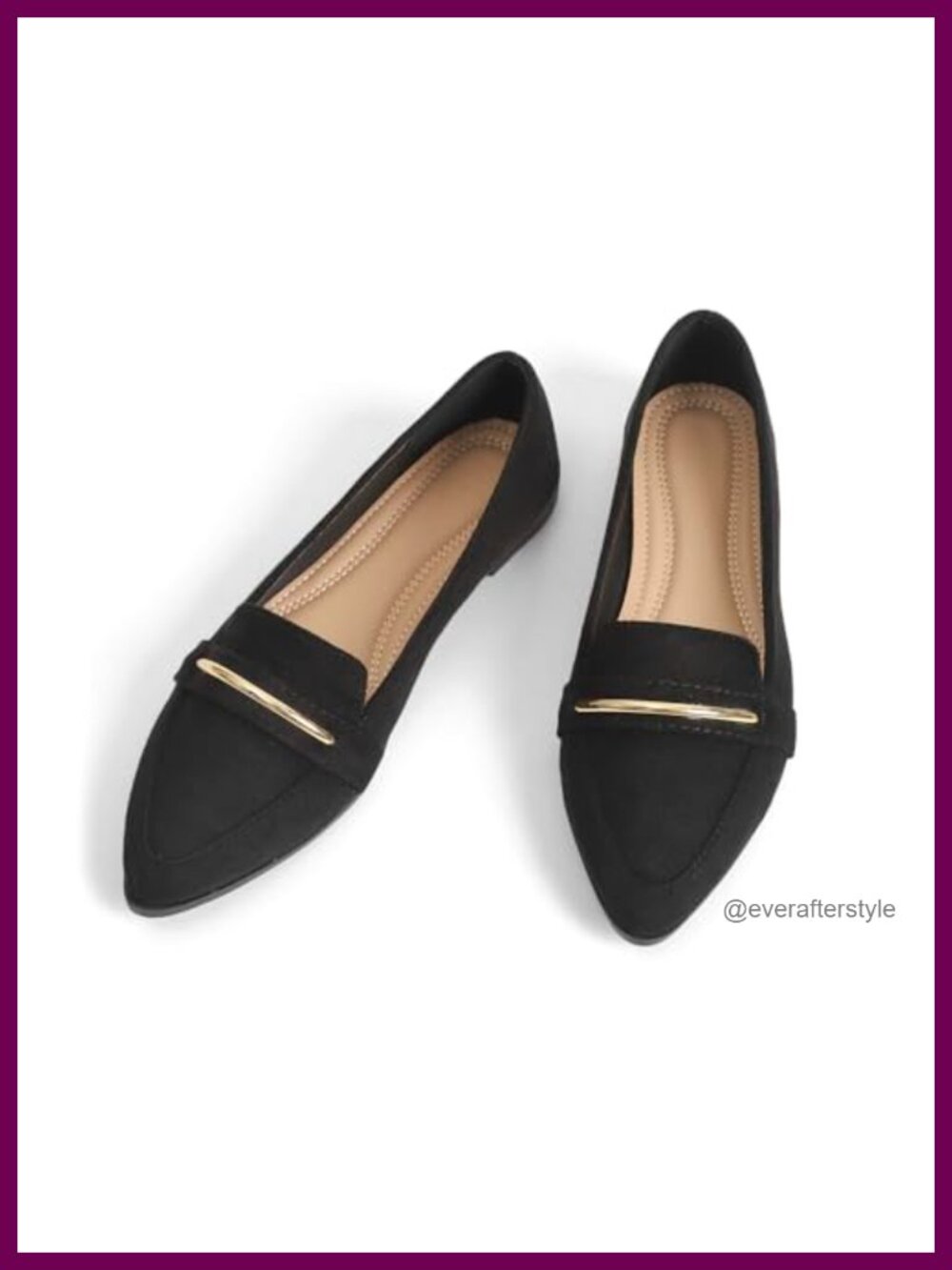 Pointed Toe Penny Loafers Women Faux Suede Slip On Office Work Flats